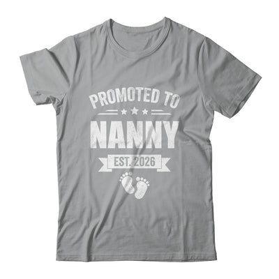Promoted To Nanny Est 2026 Mothers Day First Time New Nanny Shirt & Hoodie | siriusteestore