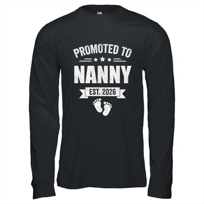 Promoted To Nanny Est 2026 Mothers Day First Time New Nanny Shirt & Hoodie | siriusteestore