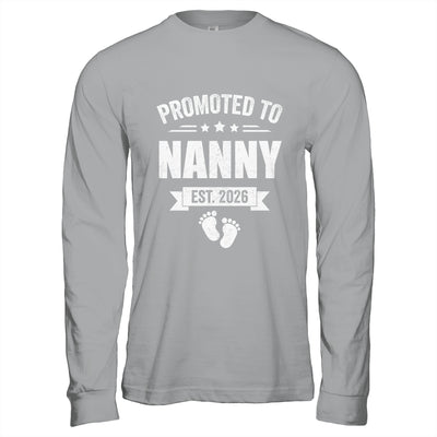Promoted To Nanny Est 2026 Mothers Day First Time New Nanny Shirt & Hoodie | siriusteestore