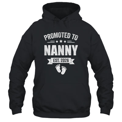 Promoted To Nanny Est 2026 Mothers Day First Time New Nanny Shirt & Hoodie | siriusteestore