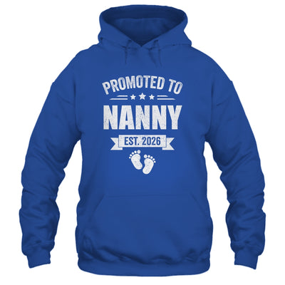 Promoted To Nanny Est 2026 Mothers Day First Time New Nanny Shirt & Hoodie | siriusteestore