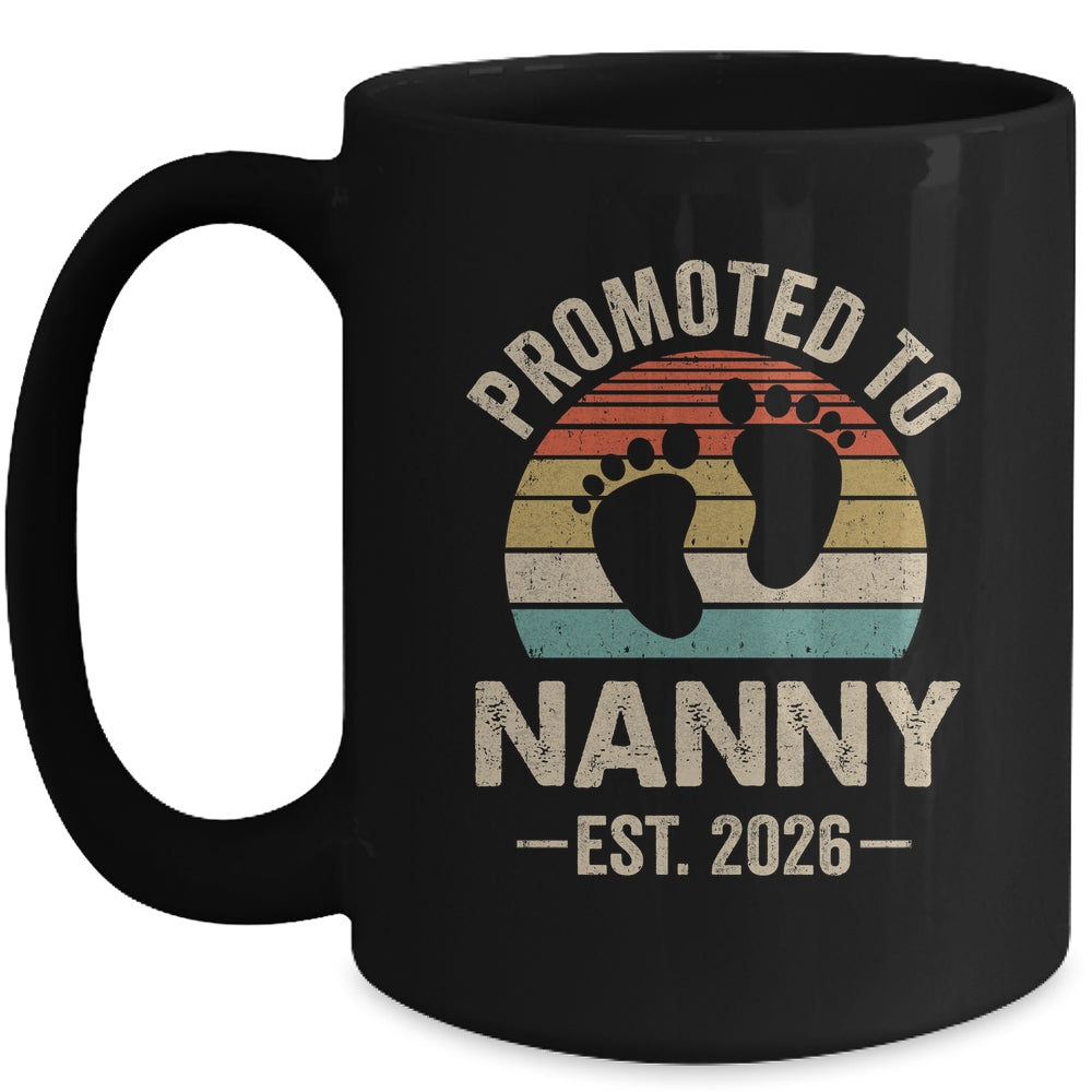 Promoted To Nanny Est 2026 Mothers Day Vintage Mug | siriusteestore