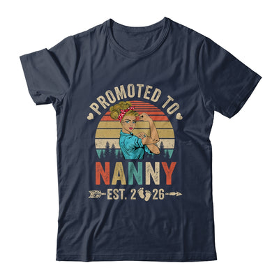 Promoted To Nanny Est 2026 Retro First Time Nanny Shirt & Tank Top | siriusteestore