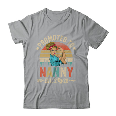Promoted To Nanny Est 2026 Retro First Time Nanny Shirt & Tank Top | siriusteestore