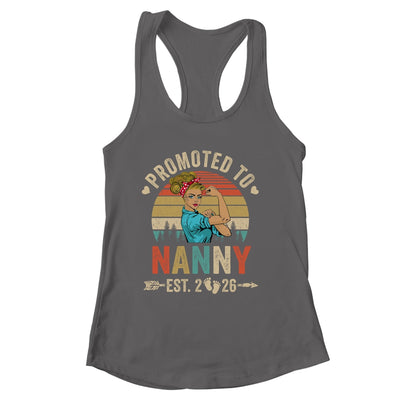 Promoted To Nanny Est 2026 Retro First Time Nanny Shirt & Tank Top | siriusteestore