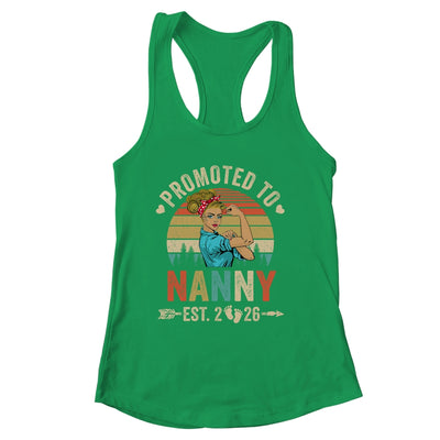 Promoted To Nanny Est 2026 Retro First Time Nanny Shirt & Tank Top | siriusteestore
