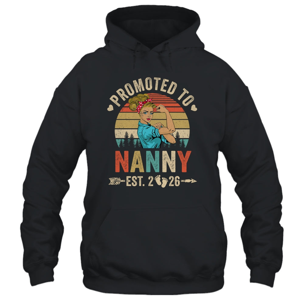 Promoted To Nanny Est 2026 Retro First Time Nanny Shirt & Tank Top | siriusteestore