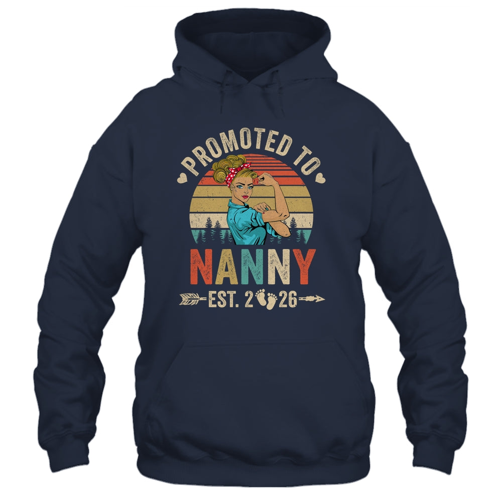 Promoted To Nanny Est 2026 Retro First Time Nanny Shirt & Tank Top | siriusteestore