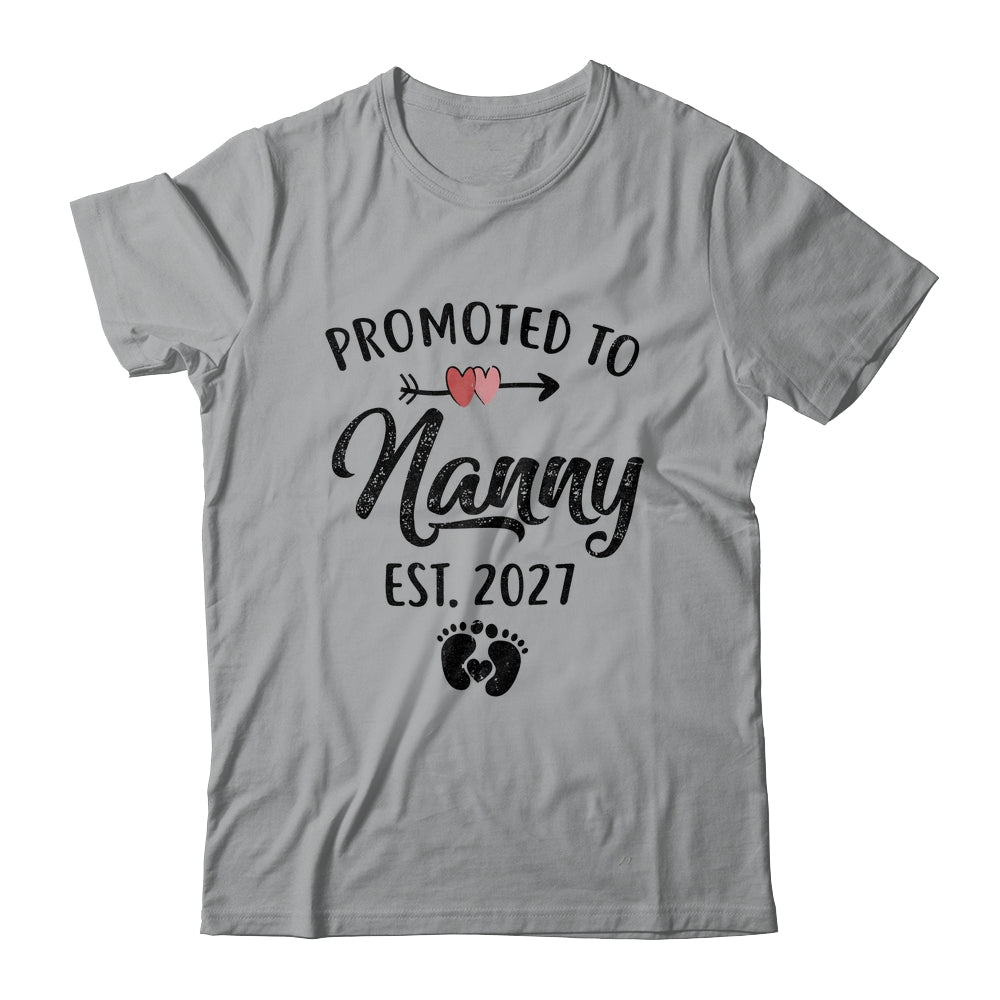 Promoted To Nanny Est 2027 First Time Mothers Day Shirt & Hoodie | siriusteestore