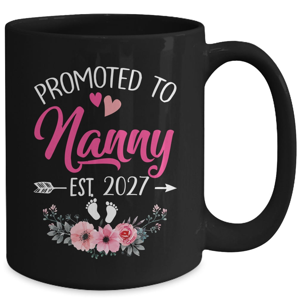 Promoted To Nanny Est 2027 Mothers Day First Time Mug | siriusteestore