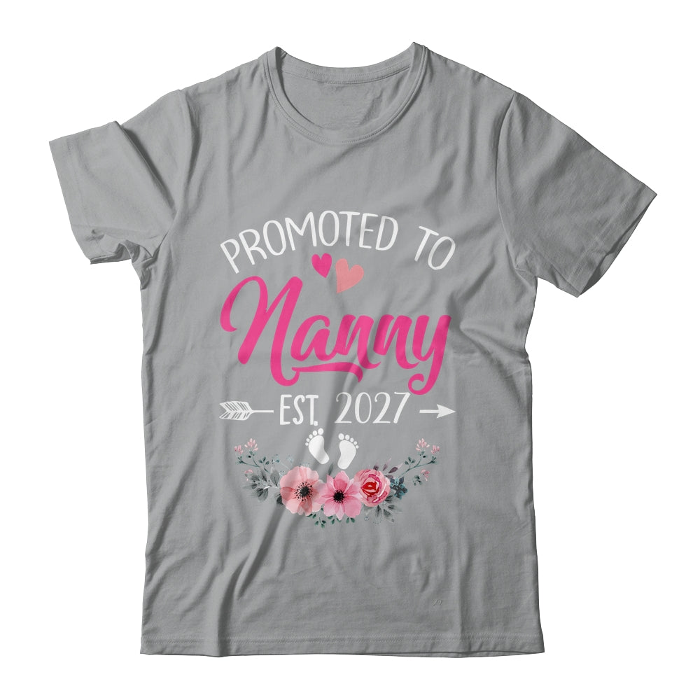 Promoted To Nanny Est 2027 Mothers Day First Time Shirt & Tank Top | siriusteestore