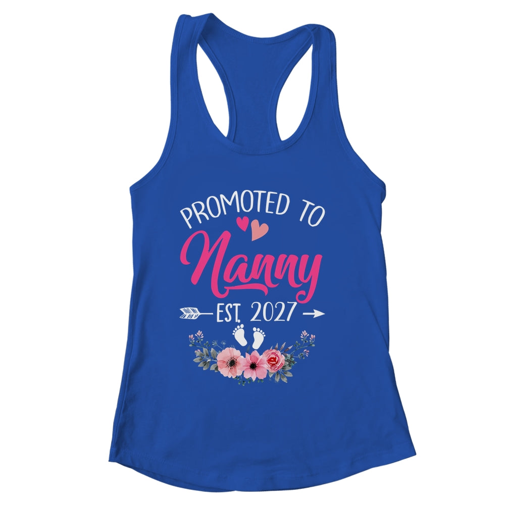 Promoted To Nanny Est 2027 Mothers Day First Time Shirt & Tank Top | siriusteestore