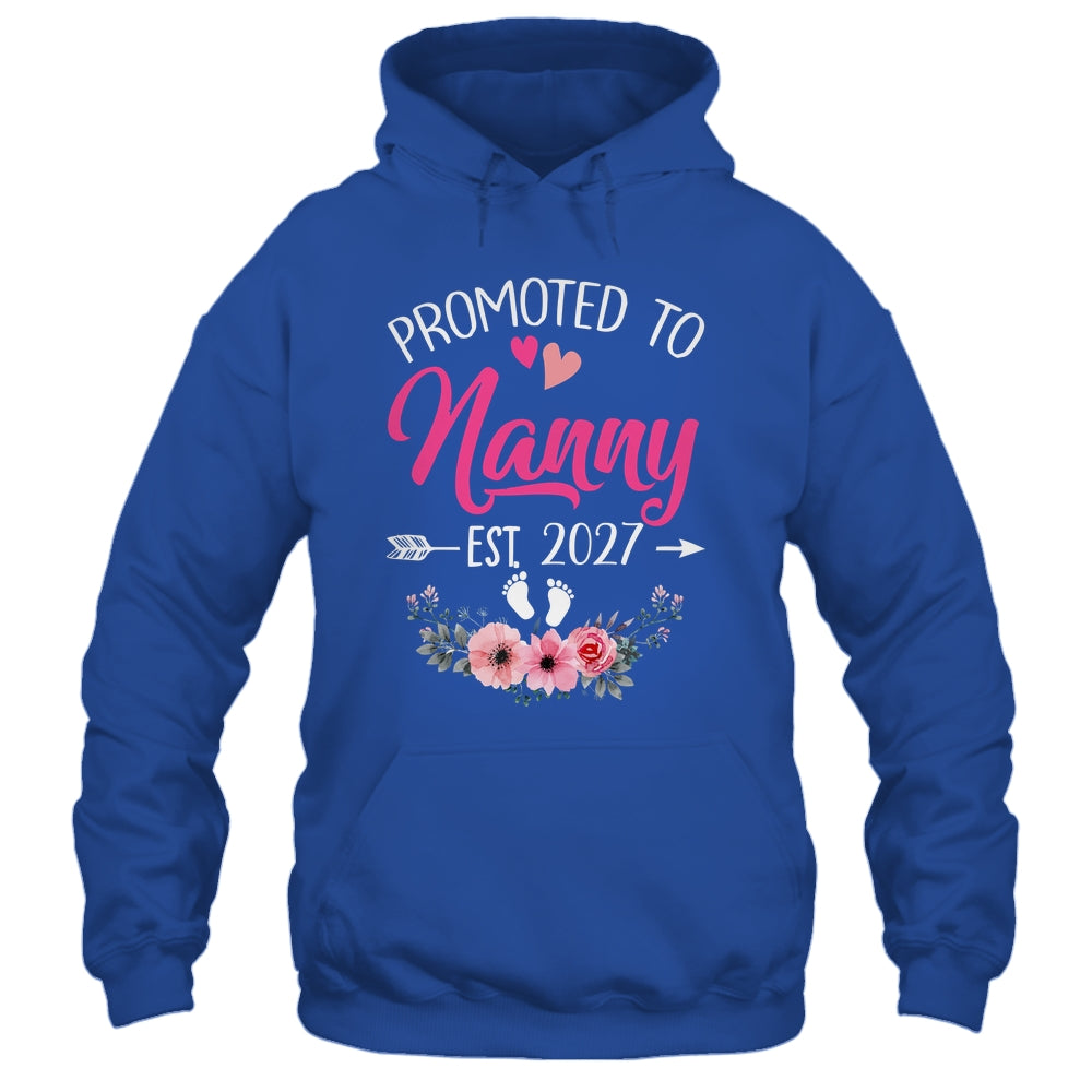 Promoted To Nanny Est 2027 Mothers Day First Time Shirt & Tank Top | siriusteestore