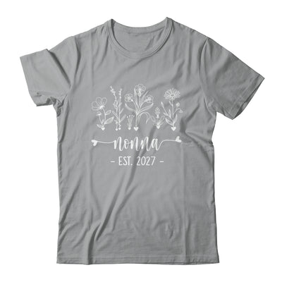 Promoted To Nonna 2027 Pregnancy Announcement Floral Shirt & Tank Top | siriusteestore