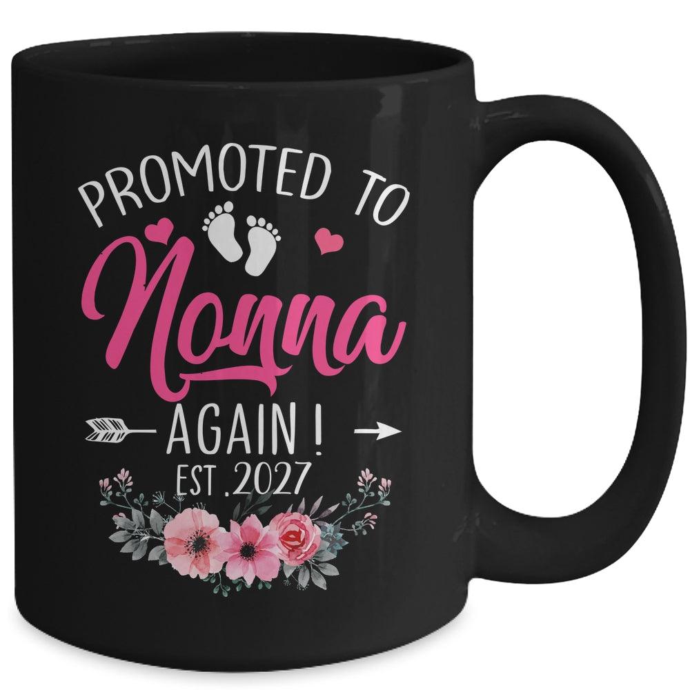 Promoted To Nonna Again Est 2027 Mothers Day Mug | siriusteestore