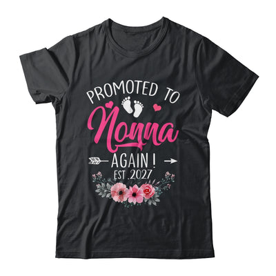 Promoted To Nonna Again Est 2027 Mothers Day Shirt & Tank Top | siriusteestore