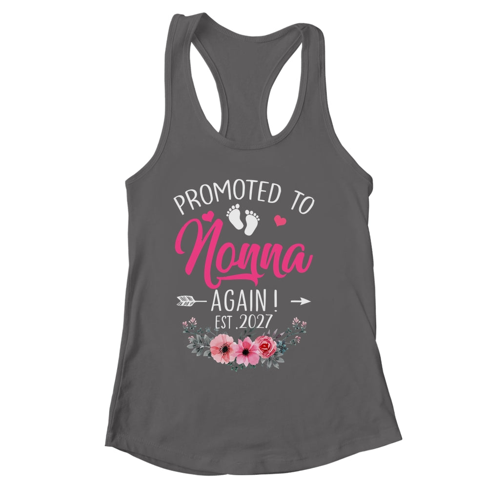 Promoted To Nonna Again Est 2027 Mothers Day Shirt & Tank Top | siriusteestore