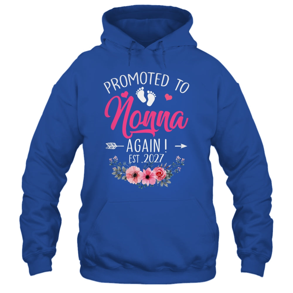 Promoted To Nonna Again Est 2027 Mothers Day Shirt & Tank Top | siriusteestore