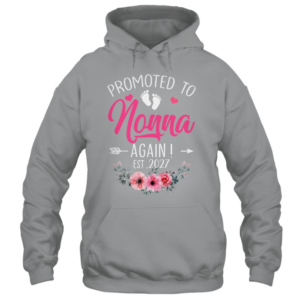 Promoted To Nonna Again Est 2027 Mothers Day Shirt & Tank Top | siriusteestore
