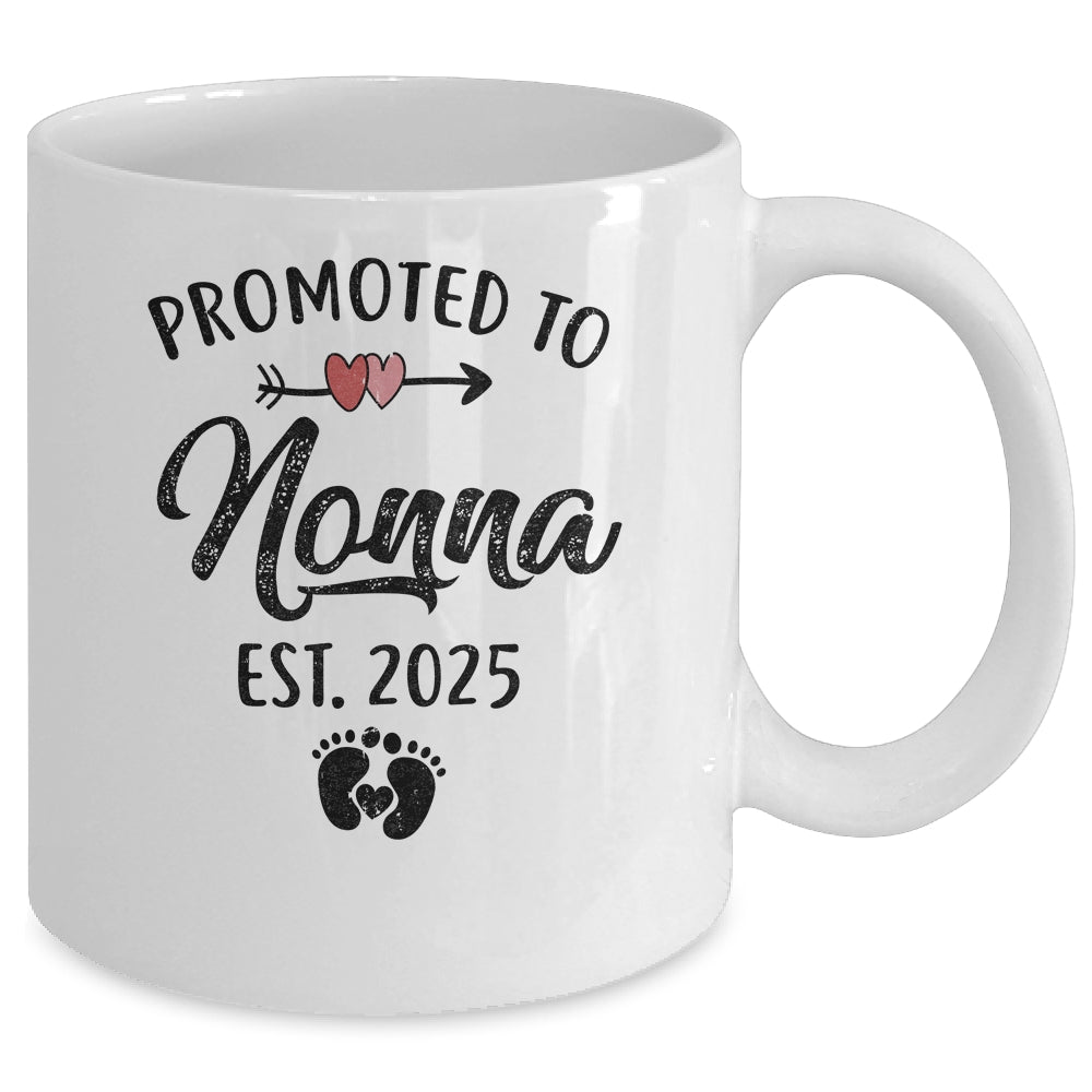 Promoted To Nonna Est 2025 First Time Mothers Day Mug | siriusteestore