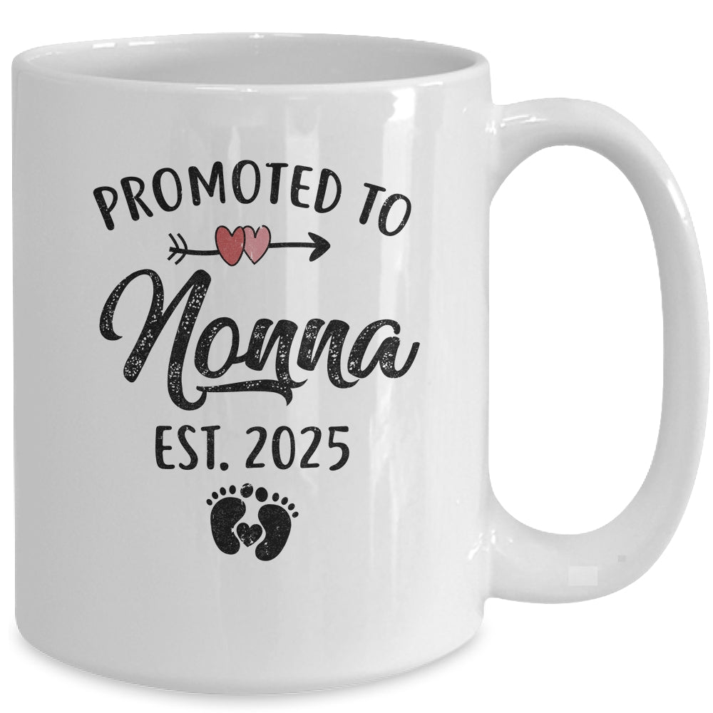 Promoted To Nonna Est 2025 First Time Mothers Day Mug | siriusteestore