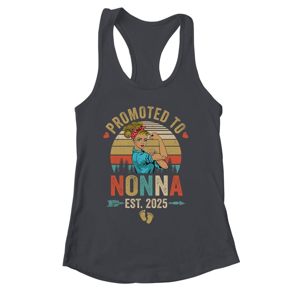 Promoted To Nonna Est 2025 Retro First Time Nonna Shirt & Tank Top | siriusteestore