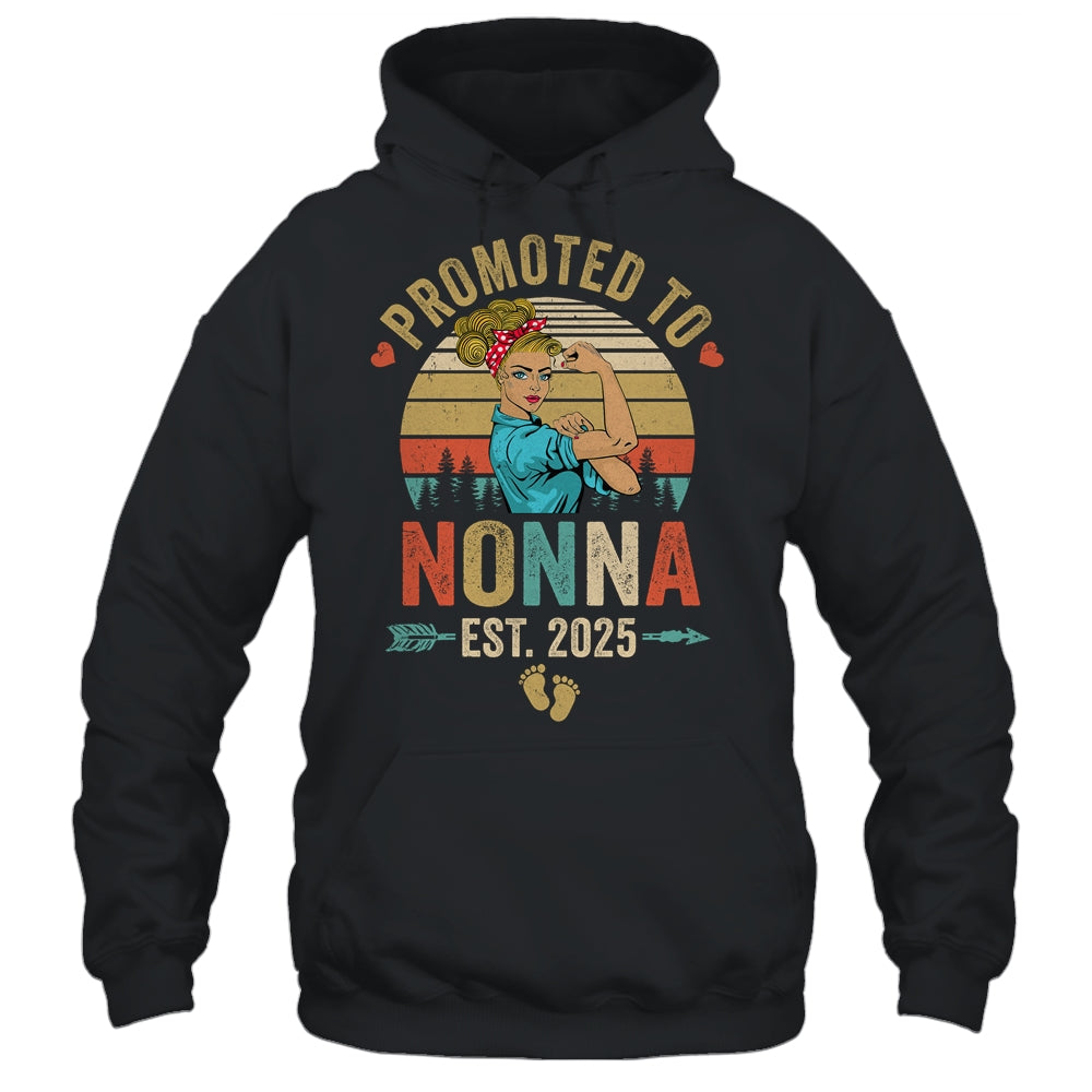 Promoted To Nonna Est 2025 Retro First Time Nonna Shirt & Tank Top | siriusteestore