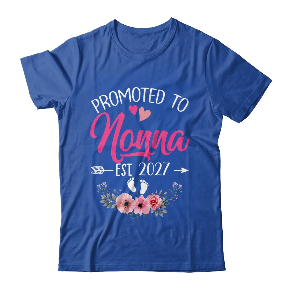 Promoted To Nonna Est 2027 Mothers Day First Time Shirt & Tank Top | siriusteestore