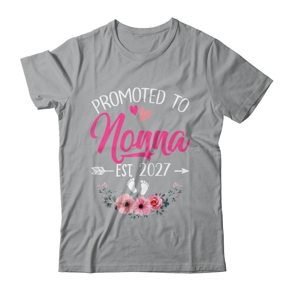 Promoted To Nonna Est 2027 Mothers Day First Time Shirt & Tank Top | siriusteestore