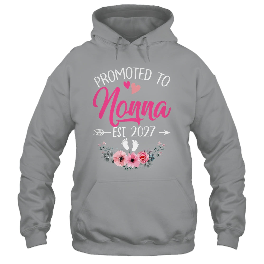 Promoted To Nonna Est 2027 Mothers Day First Time Shirt & Tank Top | siriusteestore