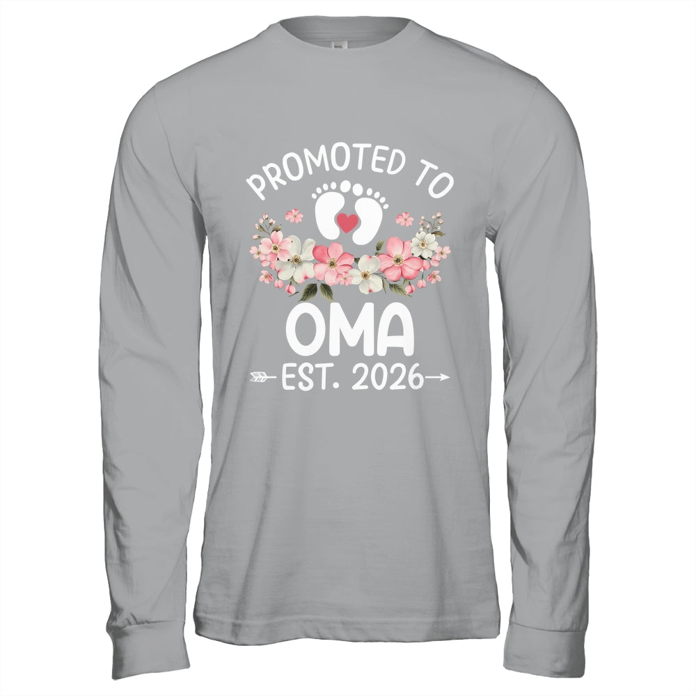 Promoted To Oma 2026 First Time Floral New Oma Shirt & Hoodie | siriusteestore