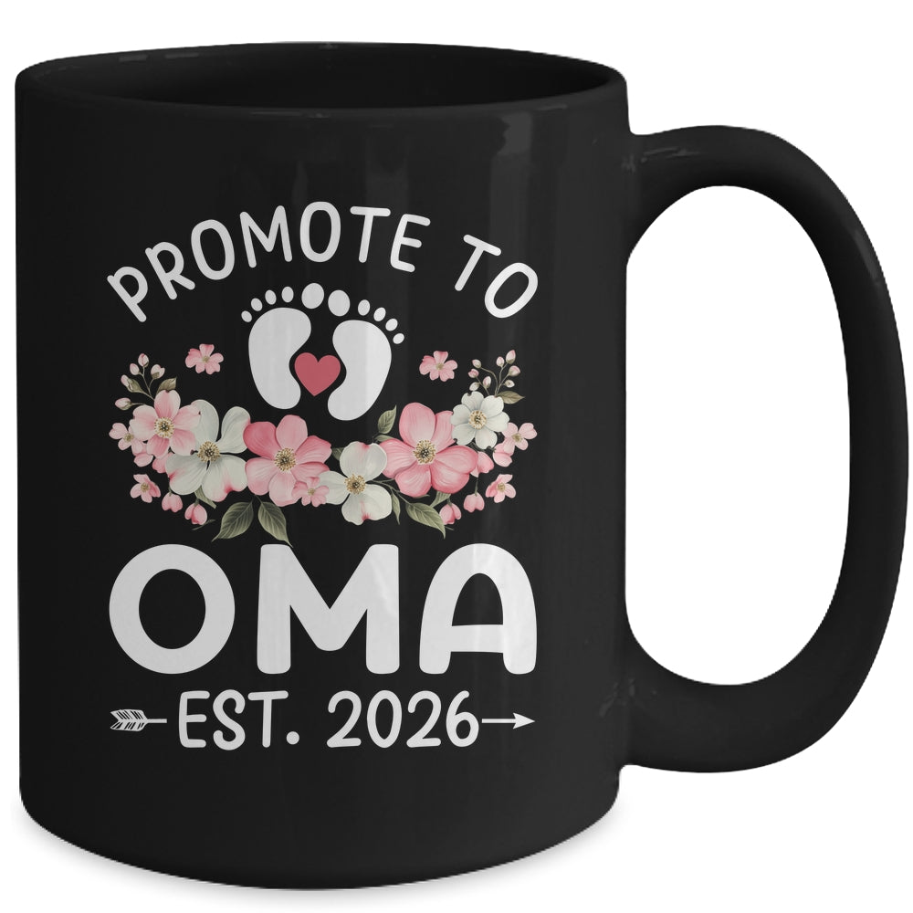 Promoted To Oma 2026 First Time Floral New Oma Mug | siriusteestore