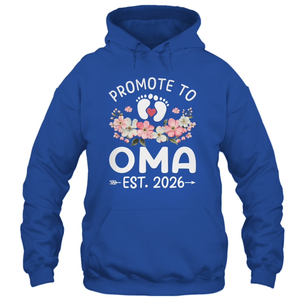 Promoted To Oma 2026 First Time Floral New Oma Shirt & Hoodie | siriusteestore