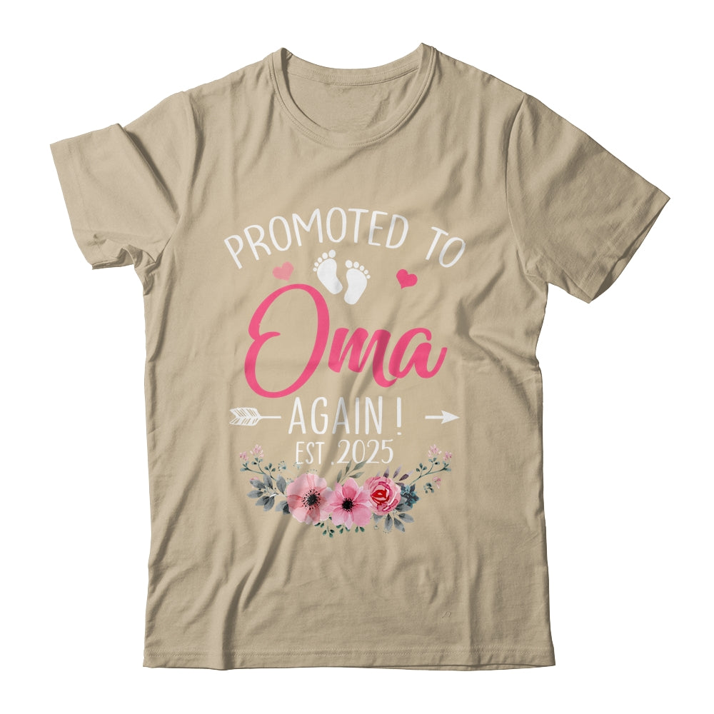 Promoted To Oma Again Est 2025 Mothers Day Shirt & Tank Top | siriusteestore