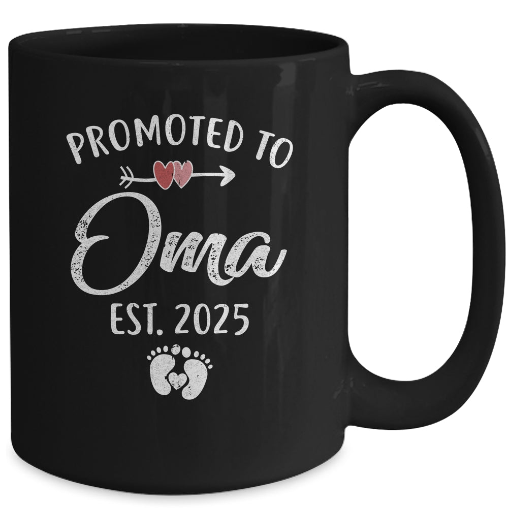Promoted To Oma Est 2025 Funny First Time Mothers Day Mug | siriusteestore