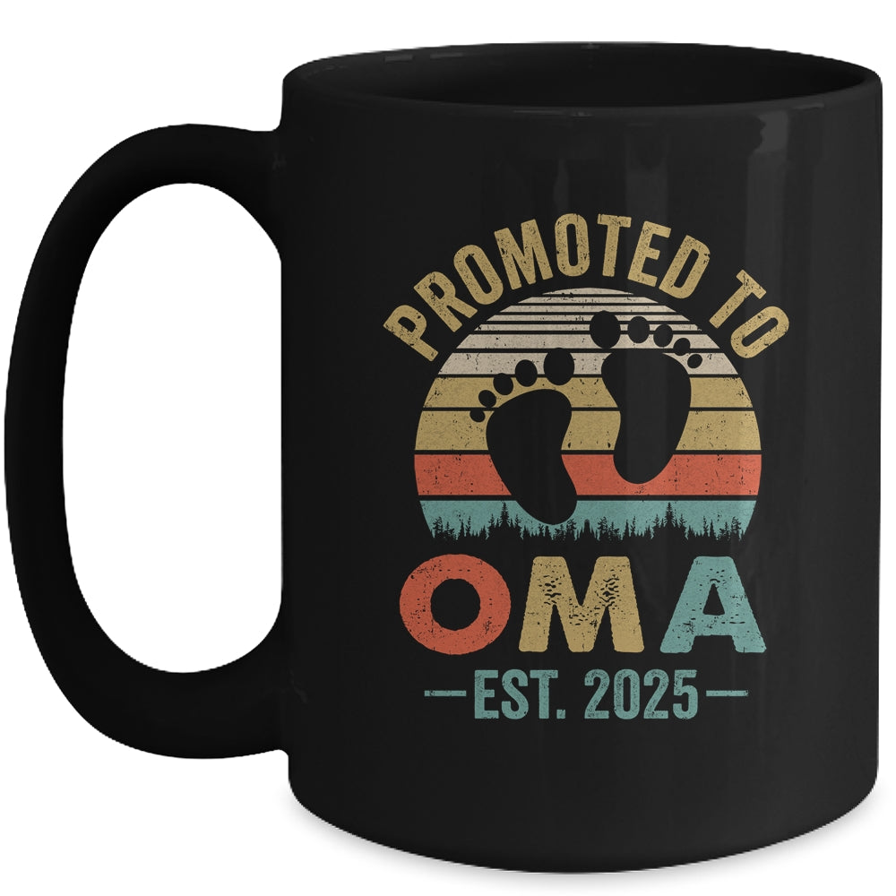 Promoted To Oma Est 2025 Mothers Day Vintage Mug | siriusteestore