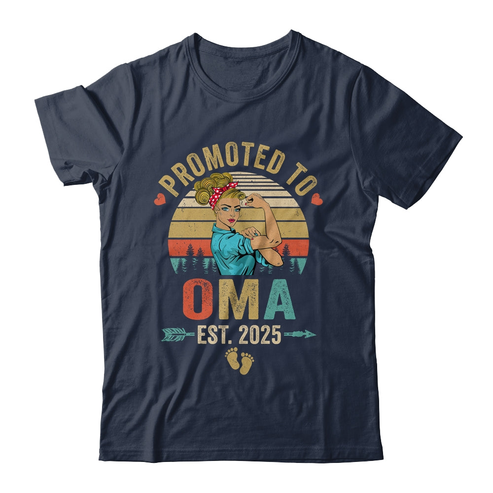 Promoted To Oma Est 2025 Retro First Time Oma Shirt & Tank Top | siriusteestore