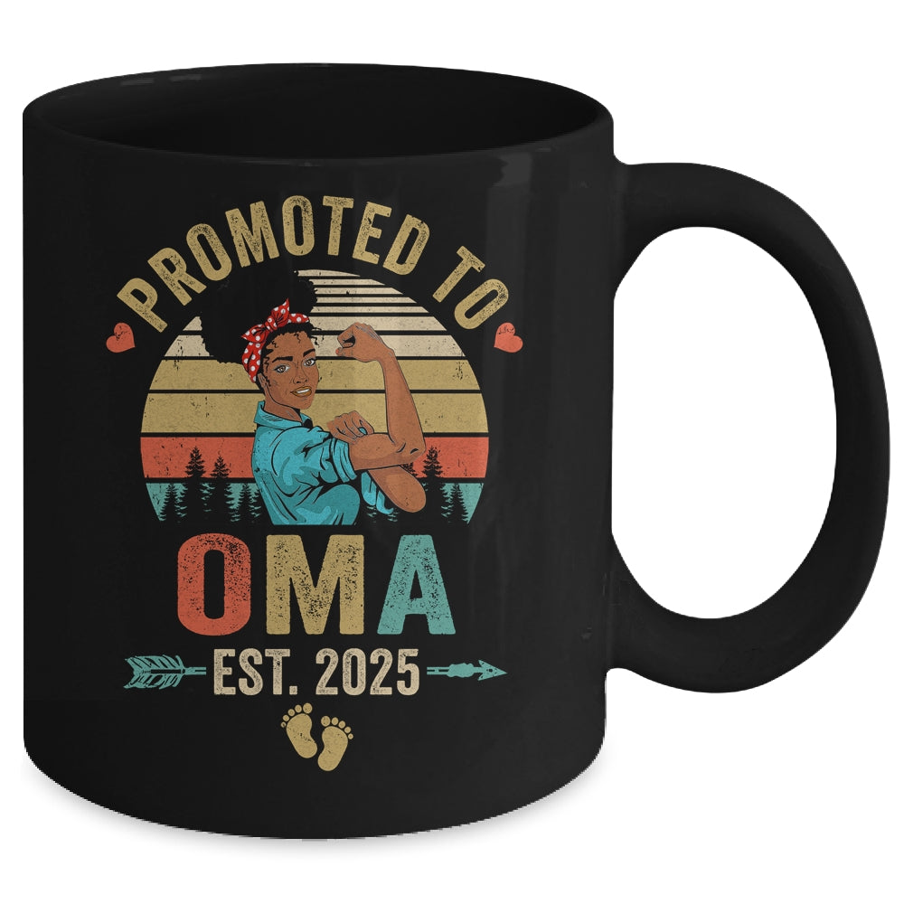 Promoted To Oma Est 2025 Vintage First Time Oma Mug | siriusteestore