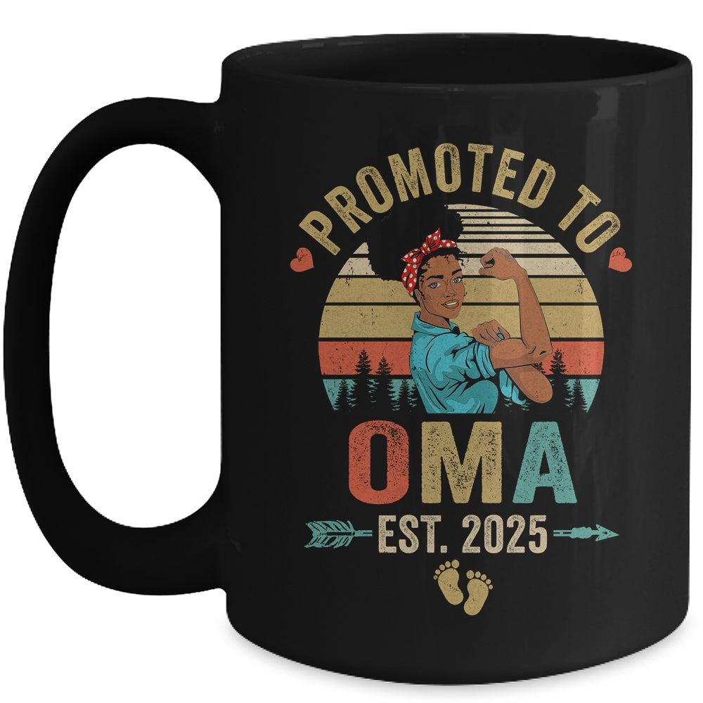 Promoted To Oma Est 2025 Vintage First Time Oma Mug | siriusteestore