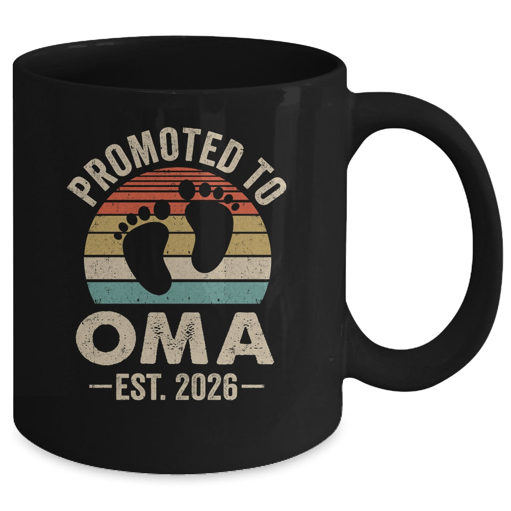 Promoted To Oma Est 2026 Mothers Day Vintage Mug | siriusteestore