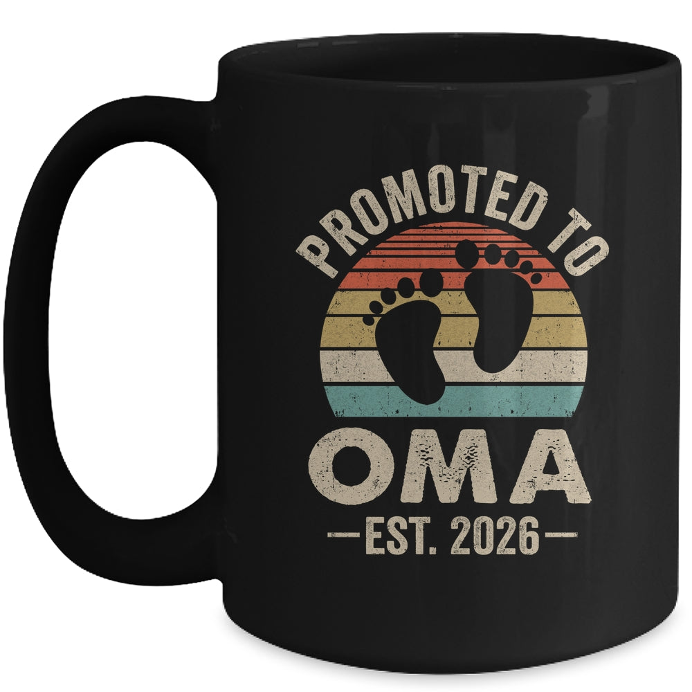 Promoted To Oma Est 2026 Mothers Day Vintage Mug | siriusteestore