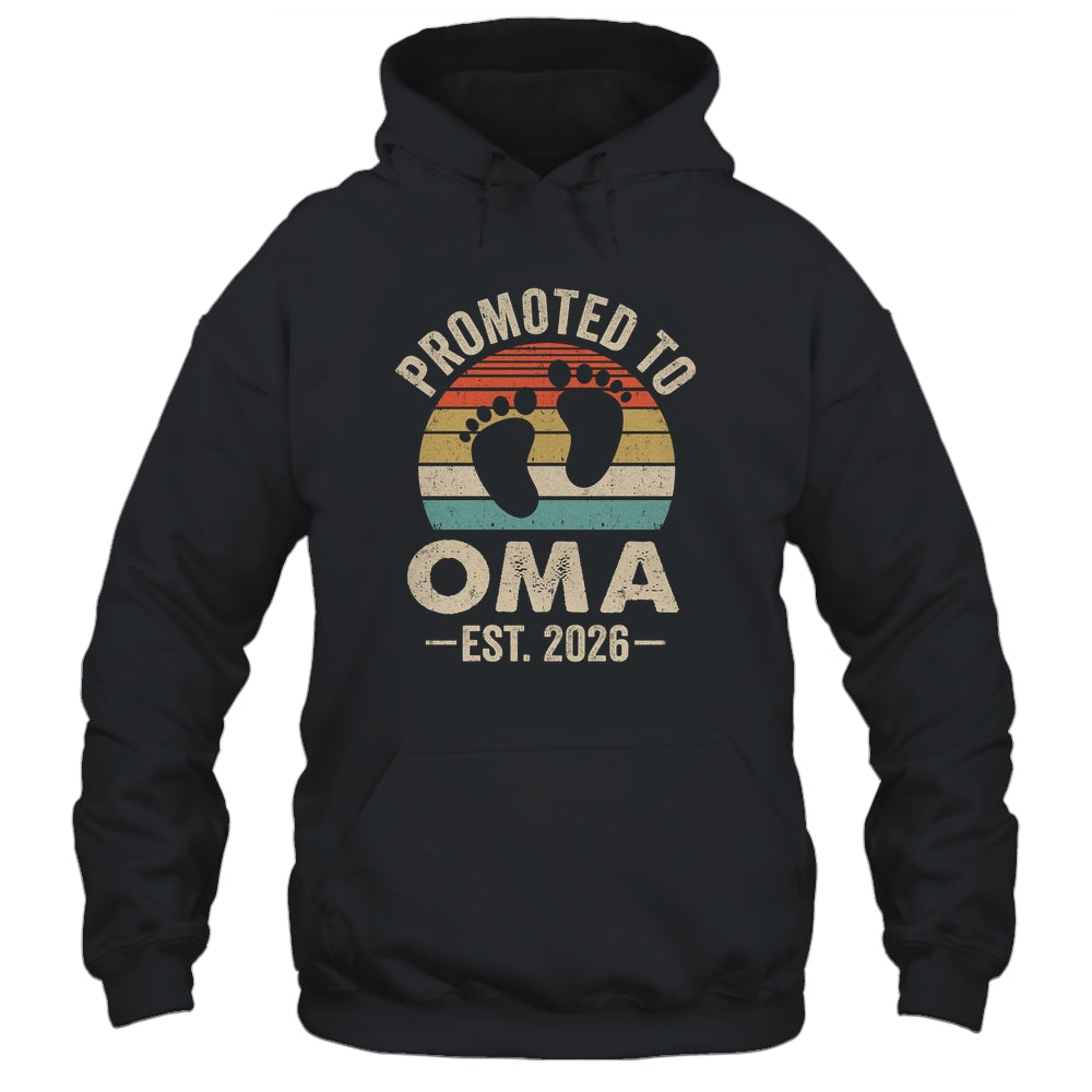 Promoted To Oma Est 2026 Mothers Day Vintage Shirt & Hoodie | siriusteestore