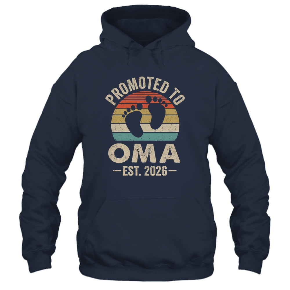 Promoted To Oma Est 2026 Mothers Day Vintage Shirt & Hoodie | siriusteestore