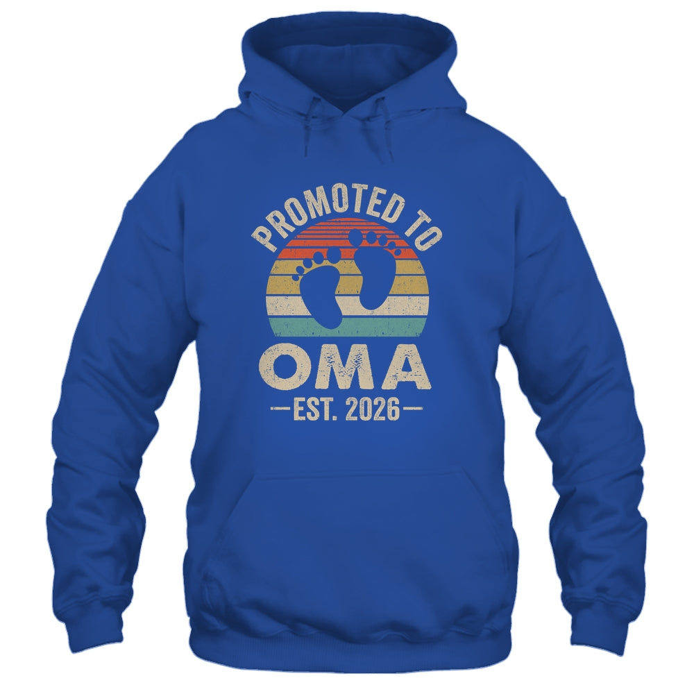 Promoted To Oma Est 2026 Mothers Day Vintage Shirt & Hoodie | siriusteestore