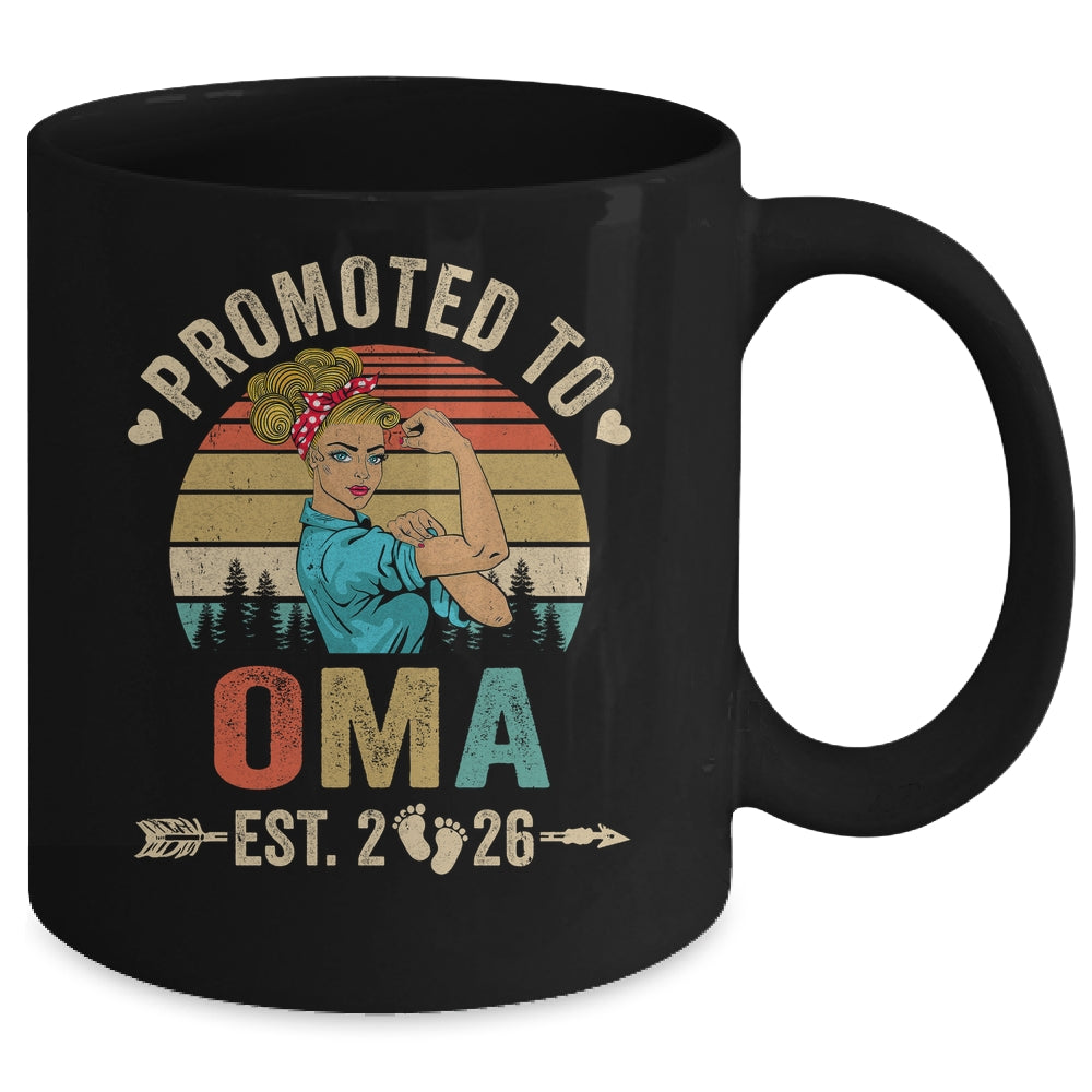 Promoted To Oma Est 2026 Retro First Time Oma Mug | siriusteestore