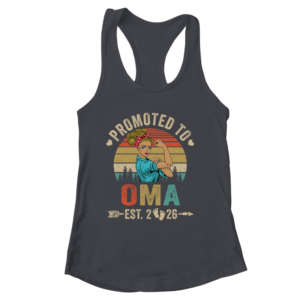 Promoted To Oma Est 2026 Retro First Time Oma Shirt & Tank Top | siriusteestore