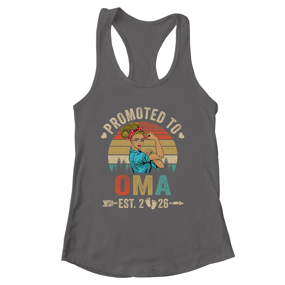 Promoted To Oma Est 2026 Retro First Time Oma Shirt & Tank Top | siriusteestore
