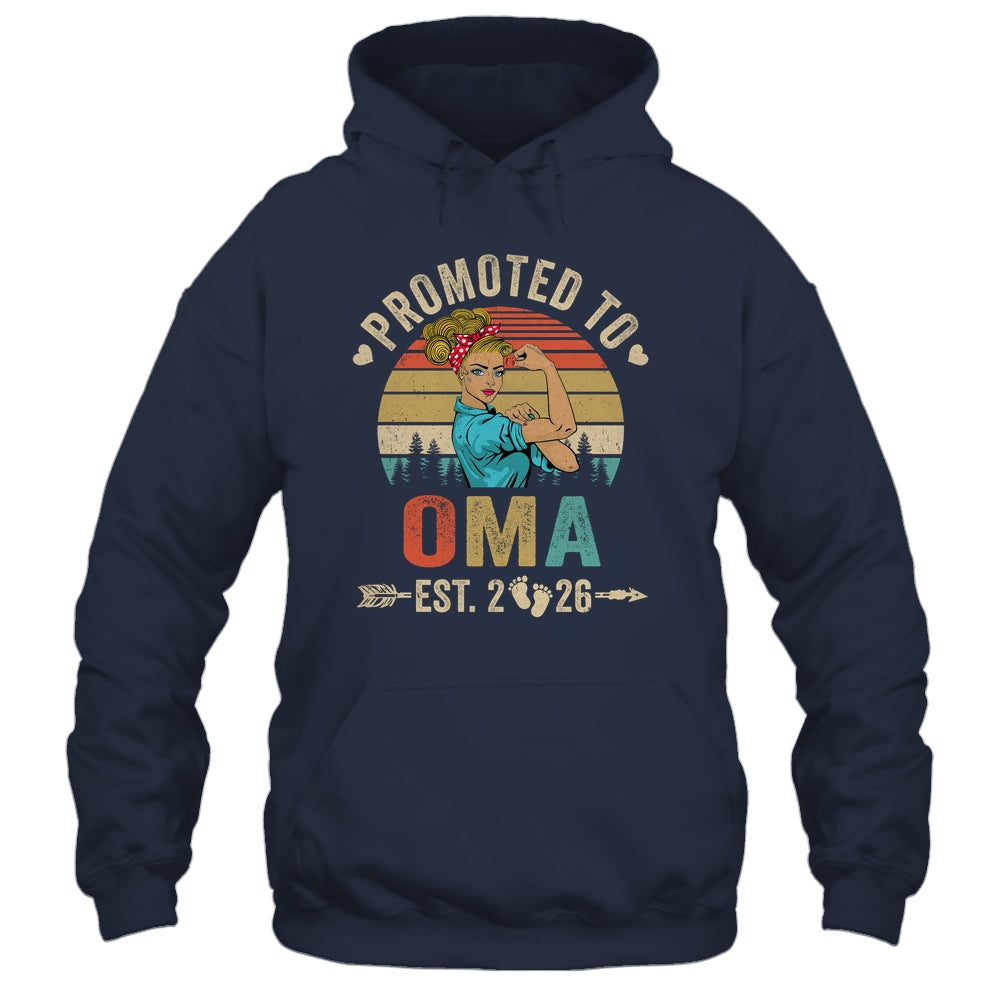 Promoted To Oma Est 2026 Retro First Time Oma Shirt & Tank Top | siriusteestore