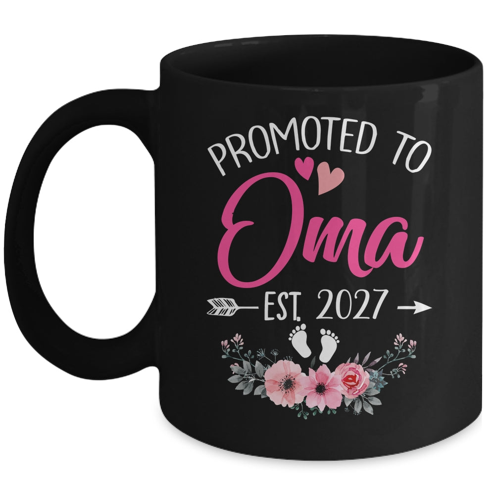 Promoted To Oma Est 2027 Mothers Day First Time Mug | siriusteestore
