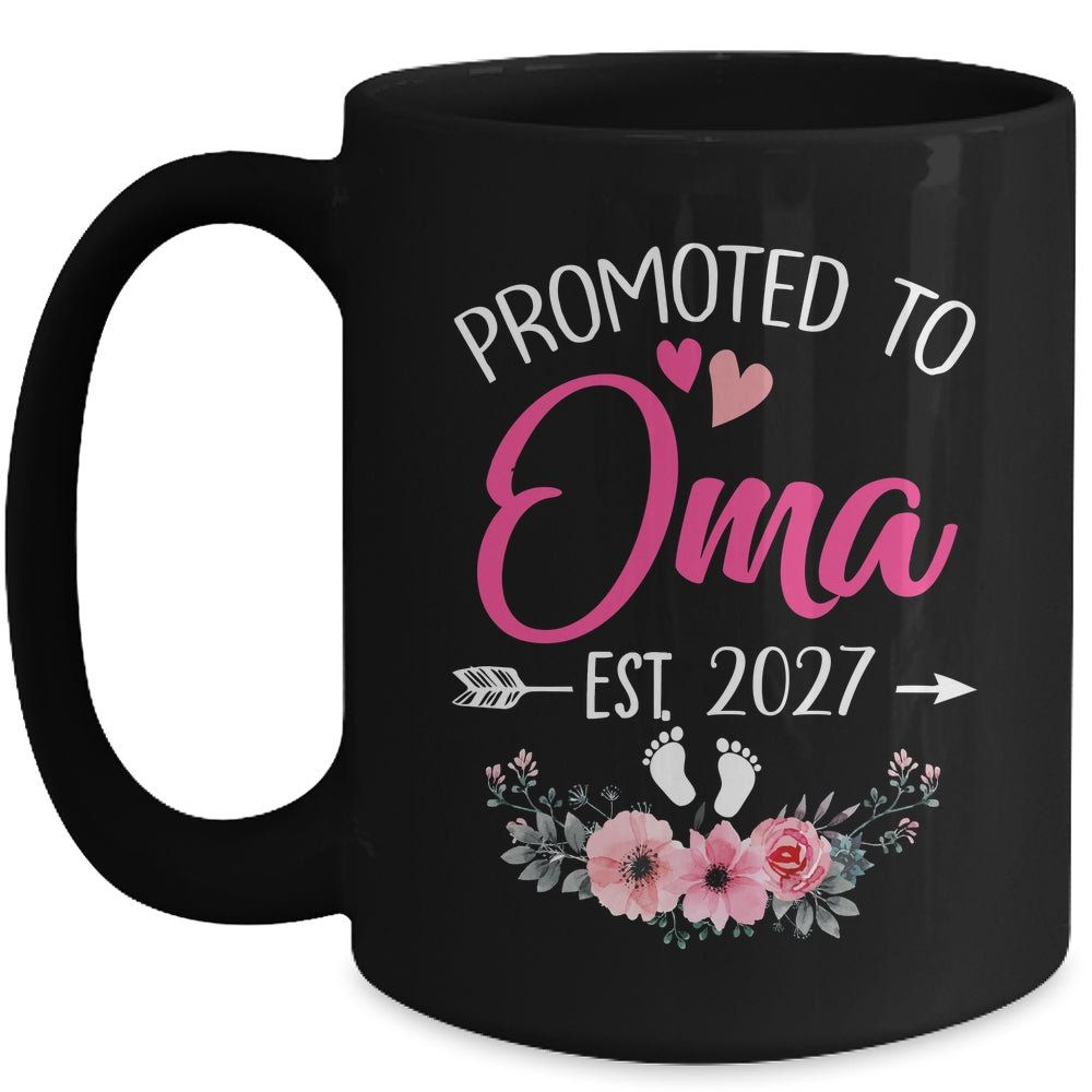 Promoted To Oma Est 2027 Mothers Day First Time Mug | siriusteestore
